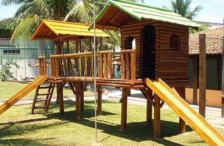 playground para crianças de eucalipto